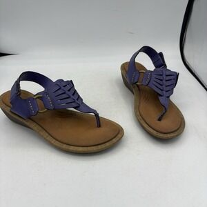 Clarks Sandals Womens Size 5 M Millie Flair Purple Slingback Wedge